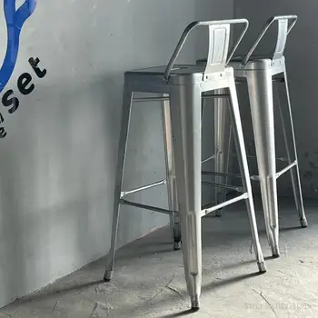 Funky Moda Cadeira De Salão De Jardim De Metal De Alta Jantar Cadeira De Design Minimalista De Luxo Cadeiras Para Pequenos Espaços De Comedor Móveis Da Sala