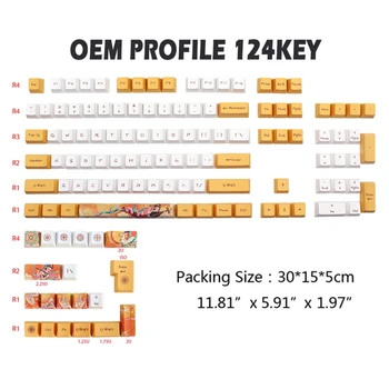 124 Personalizado Dunhuang Keycaps OEM Adequado para a Cherry MX conjunto de chaves