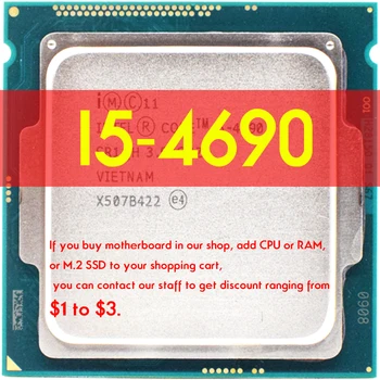Core i5-4690 i5 4690 3.5 GHz, Usada CPU Quad-Core Processador 6M 84W LGA 1150 Atermiter B85 placa-Mãe M2 NVMe Compatível com DDR3