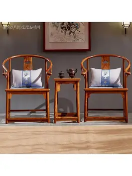 Móveis de mogno, cheio de jacarandá estilo Ming cadeira de volta sândalo vermelho de madeira maciça chá de cadeira