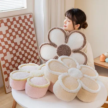 Ins Linda Flor em Forma de Almofadas Decorativas 3D Bola Almofada Travesseiro Carta de Boas Almofadas Para o Sofá de Decoração de Flor Meninas Brinquedos Travesseiro