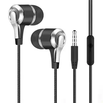 Xnyocn Fones de ouvido de 3,5 mm Em-Orelha de 1,2 m com Fio Controle de Desporto Fone de ouvido Fones de ouvido com Fio Para o Huawei Honor Smartphone Com Microfone