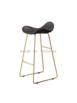 Nordic barra de cadeira de moda de luz de alto luxo pé de cadeira moderna simples net barra vermelha cadeira família de lazer criativo banquinho de bar