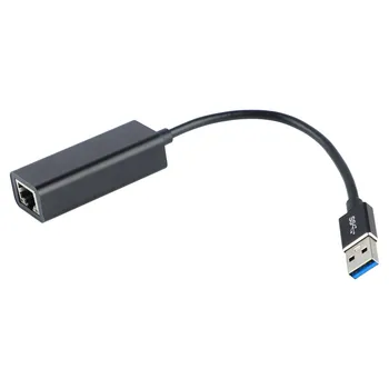 USB C ao Adaptador Ethernet Com Luz USB Tipo C para RJ45 Gigabit Cabo Conversor para Tablet Preto quente