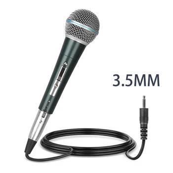 Universal de 3,5 mm 6,5 mm com Fio Microfone Dinâmico Cardióide Unidirecional Handheld Microfone Para Karaokê Sala de Reuniões Computador Microfone
