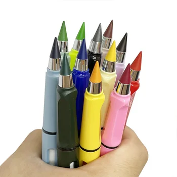 12 Colorido Eternidade Conjunto de Lápis de Apagável Cor Infinito Lápis Crayon Arte para o Aluno Esboço de Suprimentos Escola de Desenho papel de carta