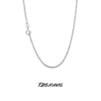 TZgrams 925 Prata Esterlina Simples Cadeia Elegante Colar De Senhora, Exquisite De Alta Qualidade Do Francês Jóias Finas Melhor Presente