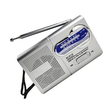 Rádio Mini AM FM Receptor de Bolso Pequeno Sensibilidade Rádios sem Fio