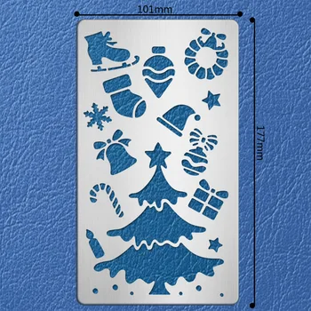 O Corte de Aço inoxidável Morre Stencils para DIY Scrapbooking Álbum de Fotos Decorativo em Relevo o Papel de DIY Cartão da Árvore de Natal
