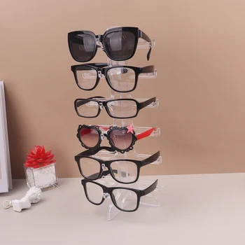 6 Pares de Óculos da Cremalheira de exposição da Loja de Óculos Multi-camada de Exibição do Contador de Óculos de Armazenamento e Disposição de Óculos de Exibição