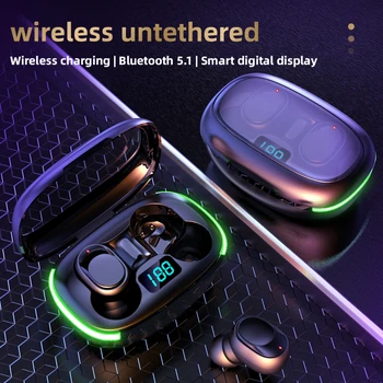 Y70 TWS Verdadeiro sem Fio de Fone de ouvido Bluetooth Fones de ouvido In-ear Fone de Esportes Fones de ouvido Com Caixa-carregador Para Smartphone