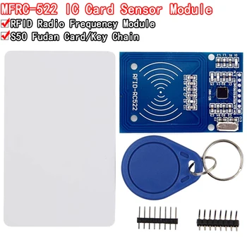 MFRC-522 RC522 RFID cartão do RF módulo sensor para enviar S50 Fudan cartão, chaveiro relógio nmd raspberry pi
