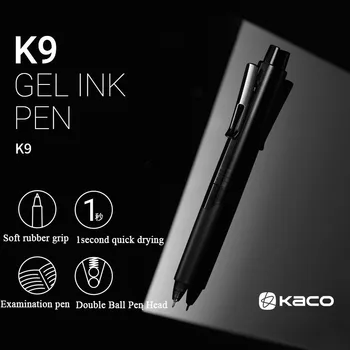 KACO K9 Tipo Push Neutro Caneta De 0,5 Black Core Simples e Transparente Estudante de Grande Capacidade De 800 Metros de Escrita Assinatura Caneta Escola