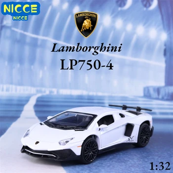 Nicce 1:32 Lamborghini LP750-4 Carro Desportivo Fundido de Liga de Metal Modelo de Carro de Som, Luz, Puxe para Trás Coleção Crianças Brinquedo Presentes E60