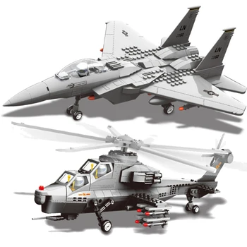 Morden Caça Militar Modelo de Blocos de Construção Avion Plano de Batalha do Exército Jet J15 Warplane Conjuntos de DIY Aircrafted Arma de Brinquedos para as Crianças