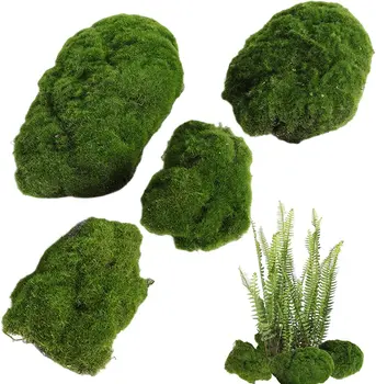 Artificial de Rocha para Moss,Falso Floral Verde Musgo Bolas | Não Rega Paisagística Decoração Acessórios de Fadas Jardins DIY de Artesanato
