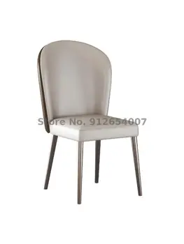 O Nordic Light Luxo Cadeira De Jantar De Casa Moderno E Minimalista Cadeira De Jantar Italiano Minimalista De Couro Encosto Da Cadeira De Fezes