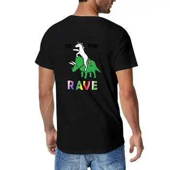 Novo Para A Rave! (Unicórnio Andar Triceratops) T-Shirt, sweat shirts nova edição de t-shirt mens grandes e altos t-shirts