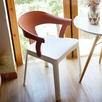 Designer Cômoda Cadeiras de Jantar Nórdicos Plástico de Cozinha Moderna Cadeira de Escritório, Computador de Escritório Silla Comedor Mobiliário de Design XY50DC