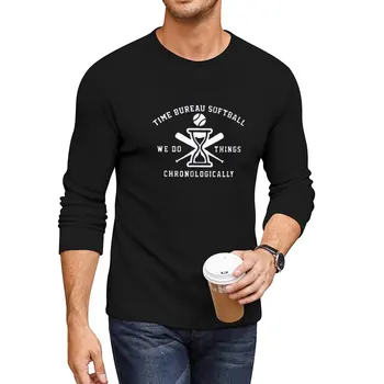 Novo Tempo Bureau de Softball Longa T-Shirt, de secagem rápida e t-shirt engraçada t-shirts em branco t-shirts anime roupas black t-shirts para os homens