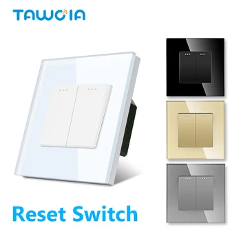 TAWOIA Reset Switch (Interruptor de Botão de pressão UE Vidro Moldura Motorizado Estores de Rolo Cortina do Obturador do Interruptor de Retorno À Posição Inicial