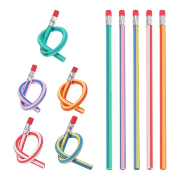 20PCS Colorido Bendy Flexível Engraçado Bendy com Borracha de Crianças para Crianças Escrita Jogando Presente