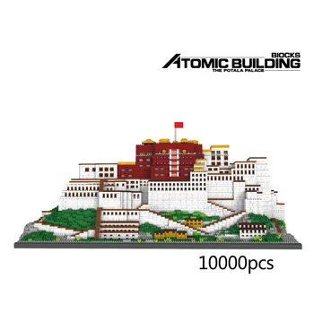 Mundialmente Famosa Arquitetura Histórica Micro Diamante Bloco De Construção China, Tibete Palácio De Potala Modelo De Tijolos De Brinquedo Nanobrick Coleção
