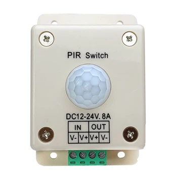 Automática de CC 5V 12V 24V Infravermelho Sensor de Movimento de PIR Interruptor Para o LED Faixa de Luz da Lâmpada do Bulbo Sensor de Movimento Infravermelho Mudar