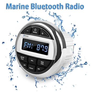 Impermeável Marinha Bluetooth Estéreo Rádio Motocicleta de Áudio Barco Leitor de MP3 do Carro Automático Sistema de Som FM AM do Receptor Para o SPA UTV ATV
