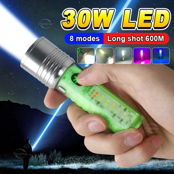 Mini Lanterna LED Lanterna Recarregável Portátil Magnético de Carregamento USB Lanterna ce highpower Impermeável Acampamento de Longo Alcance Lanterna