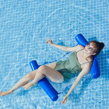 PVC Verão Inflável Dobrável Flutuante Linha de Água de piscinas Rede Colchões de Ar Cama de Esportes de Praia de Água Cadeira Espreguiçadeira