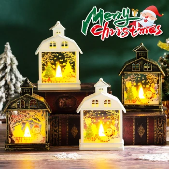 Natal Lanterna a Pilhas Retro Lanterna suspensa Interior da Lâmpada para a Festa de Casamento de Mesa Férias de Natal Decoração