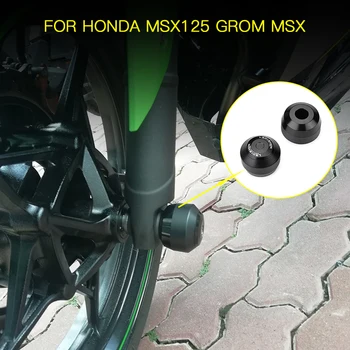 LEDISHUN Moto Roda Dianteira Eixo controles Deslizantes Garfo Dianteiro Roda Queda de Proteção Compatível com Honda msx125 GROM MSX 125
