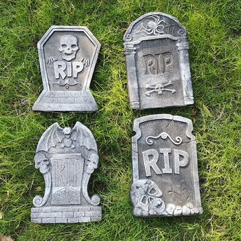 2023 Halloween Espuma Esqueleto De Decorações Para Casa, Grave Bastão De Festas De Halloween Acessórios Horror Casa Prop Rip Tombstone