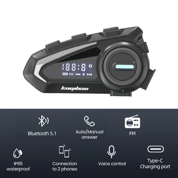 Bluetooth De Um Capacete De Motociclista Fone De Ouvido V5.1 Controle de Voz Roise Redução Impermeável de Rádio FM fone de ouvido sem Fio Com três cores