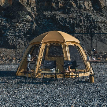 390*390*200CM Exterior Barraca de Camping, Bola de Cúpula, Permeável e Impermeável, Multi-Tenda de pessoa, Excelente Acampamento Barraca da Abóbada