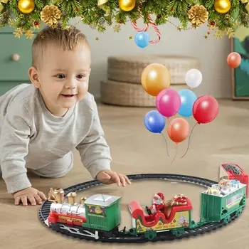 Natal Trem Elétrico Brinquedos Retrô Natal Trem Elétrico, Conjunto de Mini Passeios Ferroviária de Brinquedos para Meninos Meninas rapazes raparigas de festas e Férias