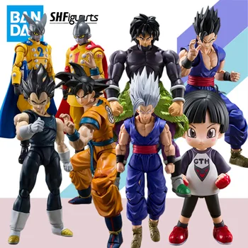 Bandai Original S. H. Figuarts SHF Dragon Ball Super-HERÓI de todos os herói gohan e goku do Anime Figura de Ação do Modelo Acabado Kit de Brinquedo de Presente