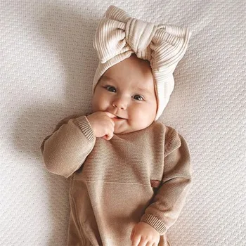 Malha Bebê Cabeça Arco Recém-Nascido Elastic Nylon Macio Tiaras Para Bebê Menina Turbante Infantil, Acessórios De Cabelo Crianças Headwear