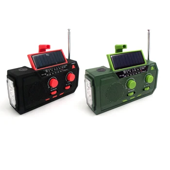 AM/FM/BB Solar de Rádio 2000mAh Bateria compatível com Bluetooth 5.0 de Emergência Rádio do Tempo de alarme do SOS, Alarme do TF da sustentação do Disco Flash USB/leitor de