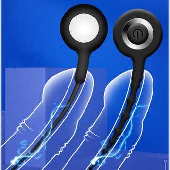 USB 10 Velocidades de Vibração Cateter Pênis Plug Uretra Plug de Inserção Uretra Soando Dilatador Brinquedos Sexuais para os Homens Uretral Vibrador