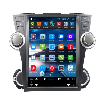 Tesla Tela de Carro Android Unidade de Cabeça de Rádio Para a Toyota Highlander Kluger 2009-2013 GPS de Navegação Multimédia Player 2 Din 4G WIFI