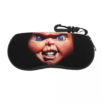 Personalizado de Terror Assassino Chucky Shell de Óculos Caso, a Moda Unissex brincadeira de Criança Filme de Óculos Caso, Óculos de sol, Protetor Caixa