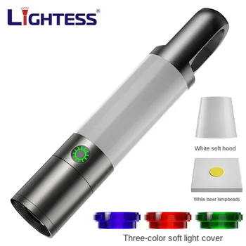 LIGHTESS Forte LED Lâmpada de Acampamento Quatro Tipos de Luz Suave e Tipo-C Recarregável de Longo Alcance Lanterna Cauda Magent Built-in Bateria