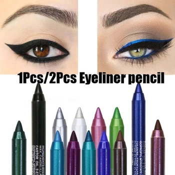 14 Cores Long-lasting Eye Liner Pencil Impermeável Pigmento Azul Castanho Preto Eyeiner Caneta Mulheres a Cor da Moda de Cosméticos de Maquiagem para os Olhos
